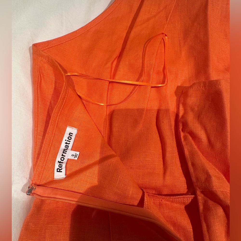 Reformation Dory Linen Mini Halter Dress - Picture 4 of 4
